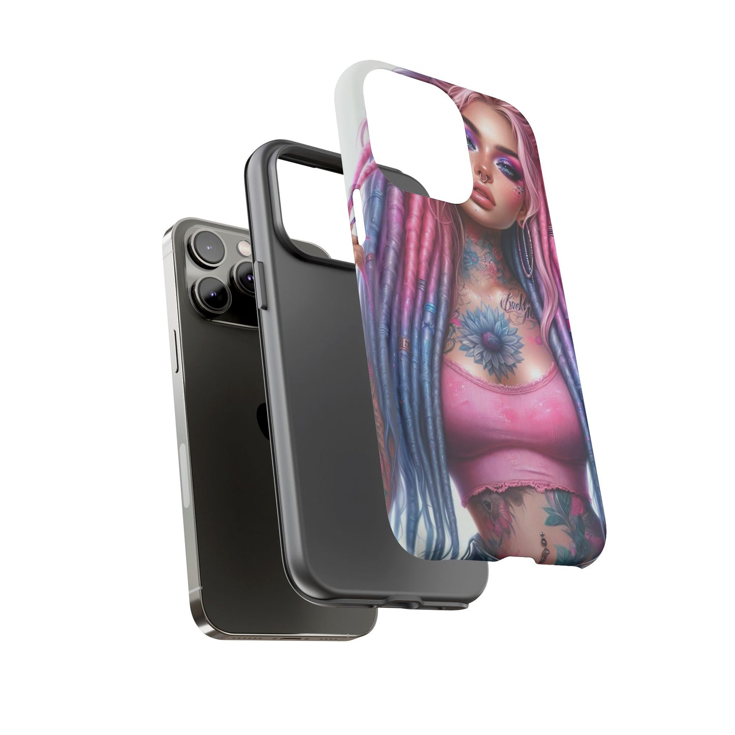 Boho Dream – Vibrant Dreadlocks & Floral Ink Mobile Cover
