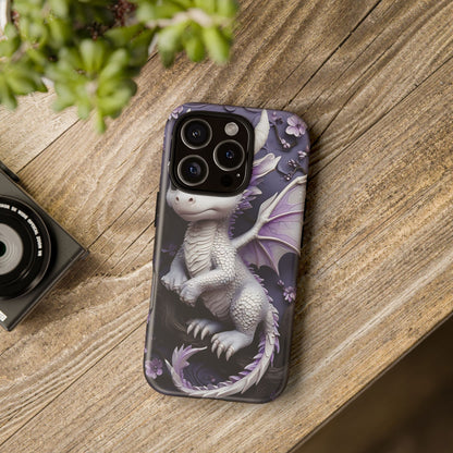 Charming Young Dragon on a Branch Phone Case Design