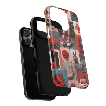Red Sneakers & Roses Collage Phone Case