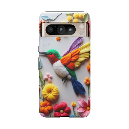 Elegant Hummingbird with Floral Mosaic Design | Nature's Artistic Vibes | iPhone 16 Pro
