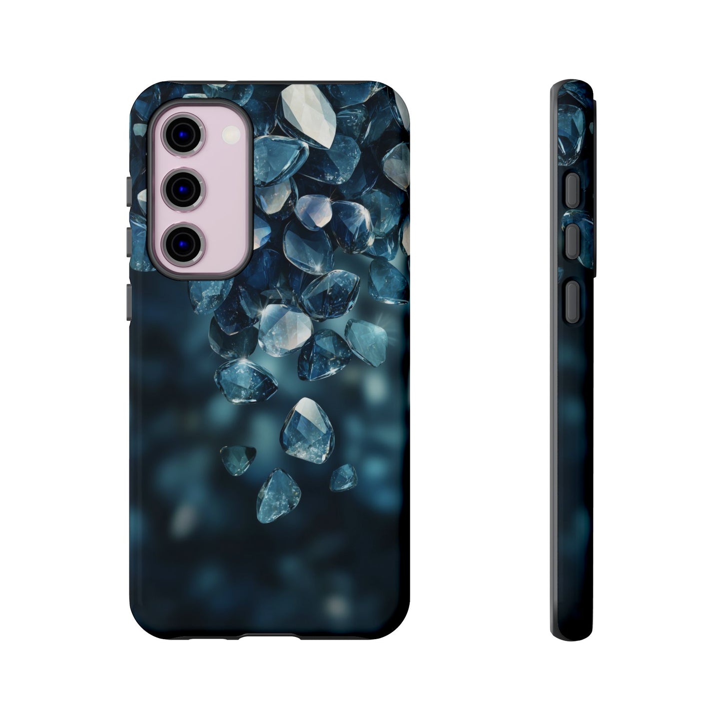 Blue Crystal Aesthetic Phone Case for iPhone, Google Pixel, Samsung