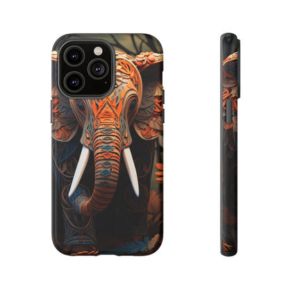Elegant Artistic Elephant Mobile Cover – Intricate Paper-Cut Design