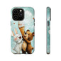 Bear & Bunny Ice Cream Delight - Cute Anime Phone Case for iPhone, Samsung, Google Pixel