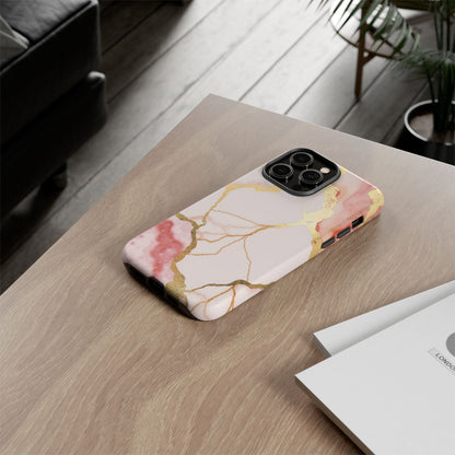 Beautiful Pink Minimal Marble Case Design