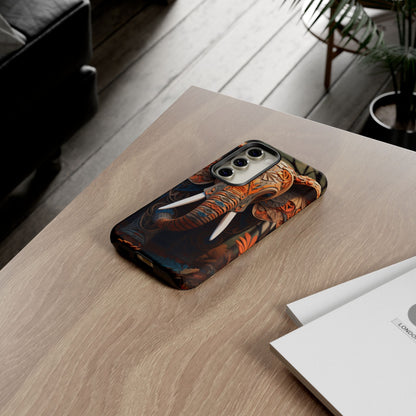 Elegant Artistic Elephant Mobile Cover – Intricate Paper-Cut Design