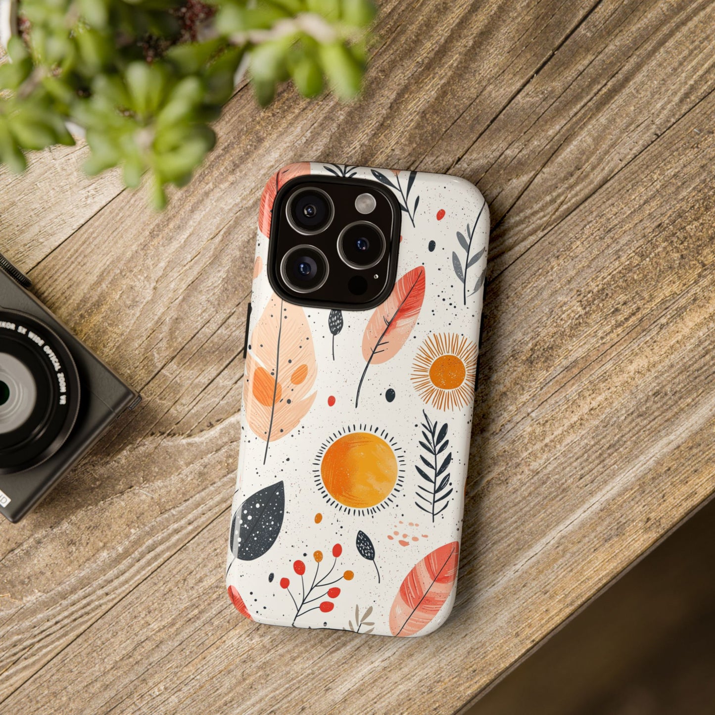Sunshine & Feathers Boho Phone Case for iPhone, Pixel & Samsung