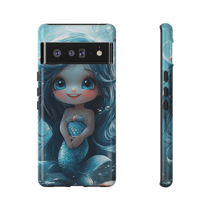 Bubble Bliss - Cute Chibi Mermaid Ocean Phone Case for iPhone, Samsung & Pixel