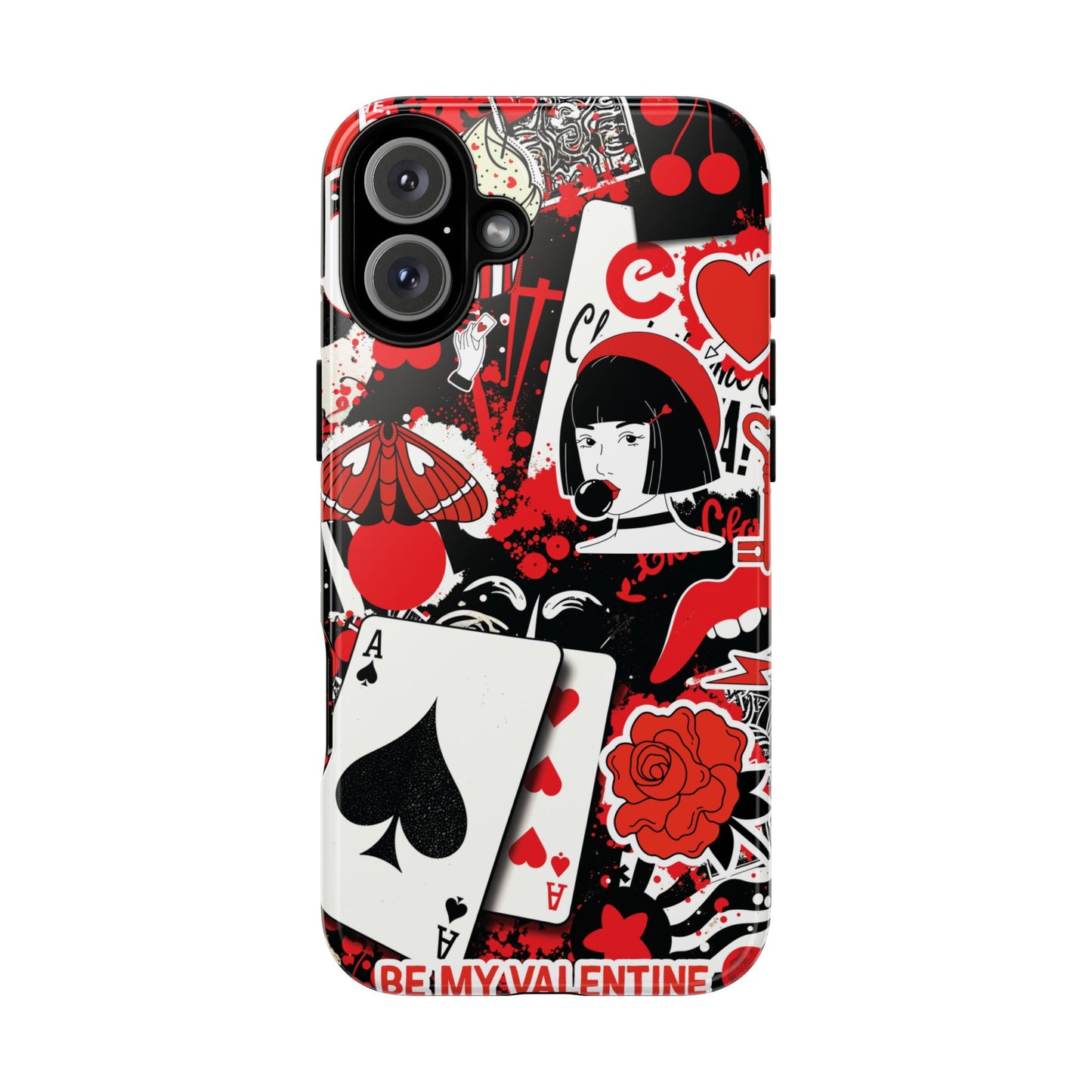 Bold Red & Black Ace Card Phone Case