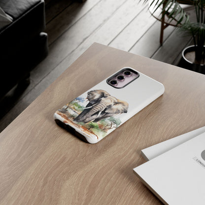 Safari Watercolor Elephant Mobile Cover – Artistic Wildlife Design