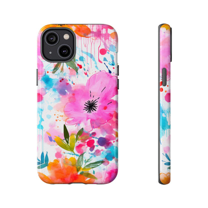 Vibrant Watercolor Floral Phone Case – Artistic & Colorful Design