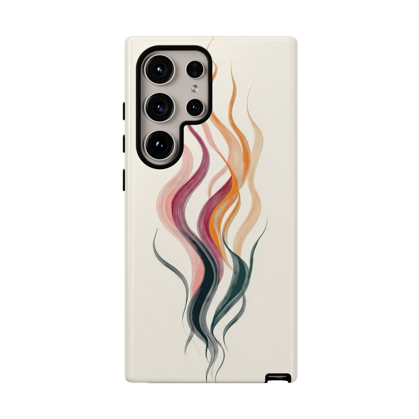Whispering Waves – Elegant Line Art Abstract Phone Case for iPhone, Samsung & Pixel