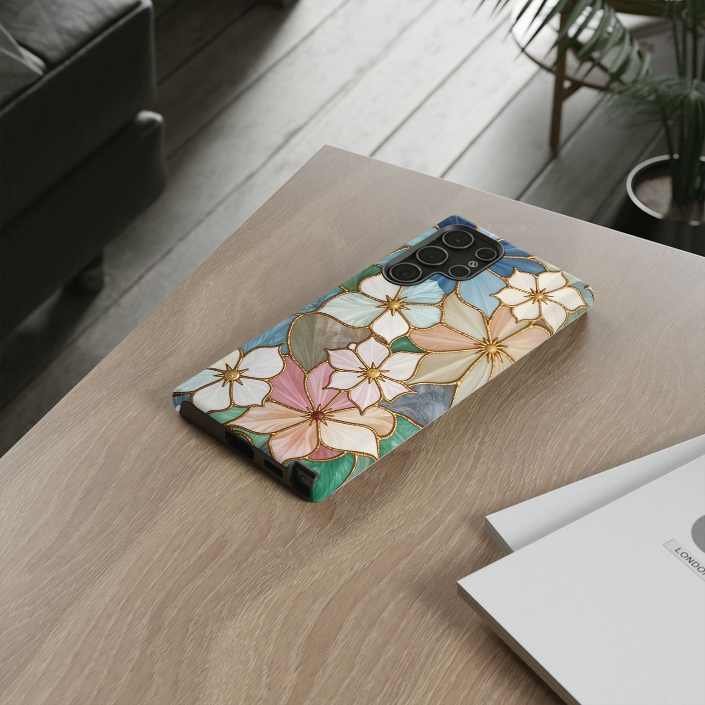 Floral Symphony: Stained Glass Elegance