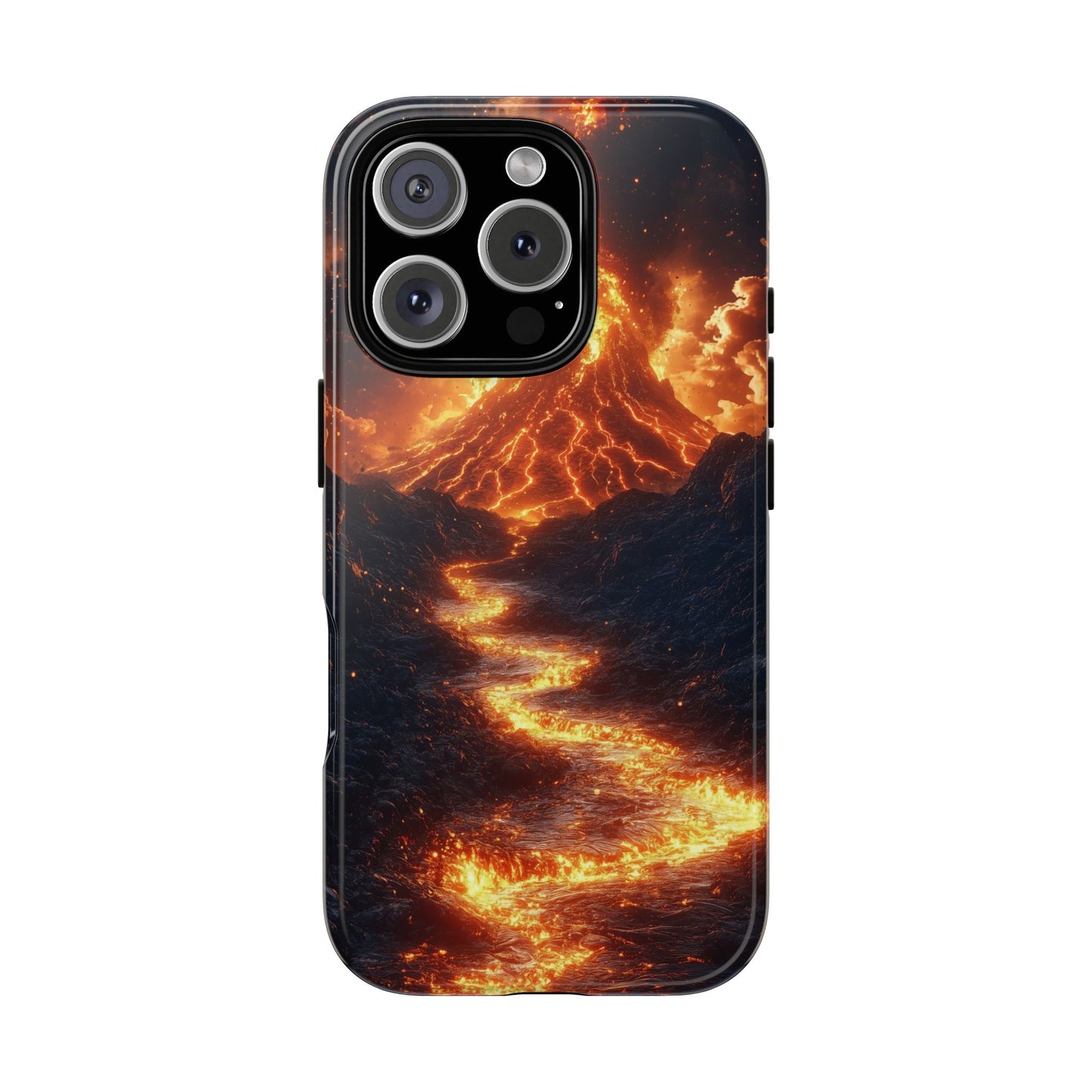 Erupting Volcano Lava Flow Phone Case for iPhone, Samsung & Pixel