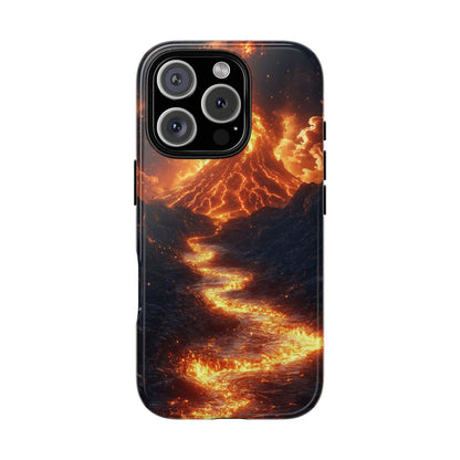 Erupting Volcano Lava Flow Phone Case for iPhone, Samsung & Pixel