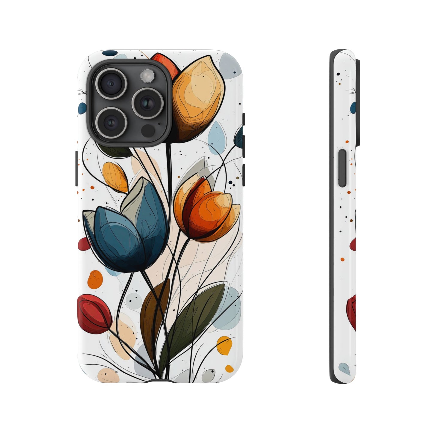 Tulip Whimsy – Artistic Floral Phone Case for iPhone, Pixel & Samsung