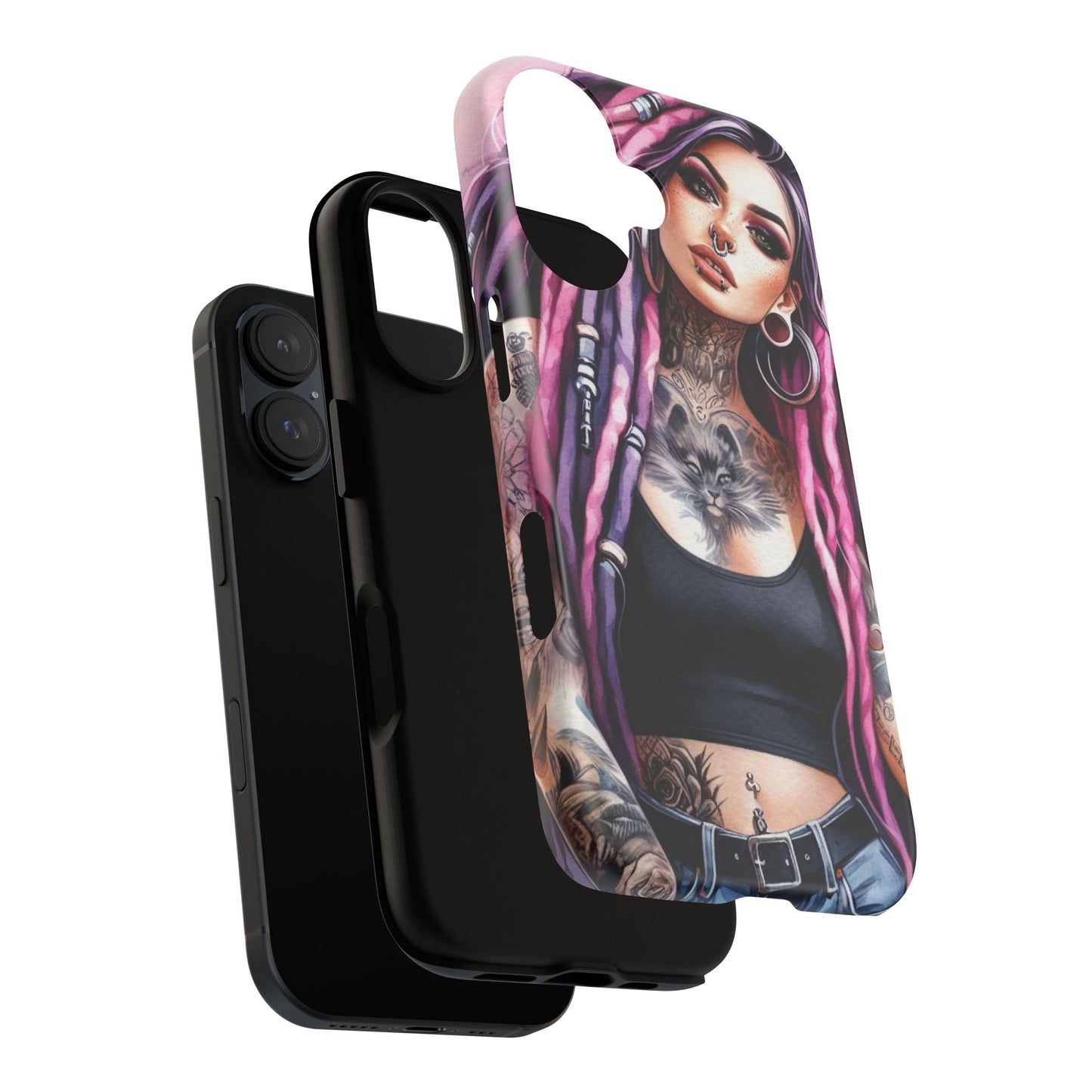 Tattooed Rebel – Gothic Cat Spirit Mobile Cover