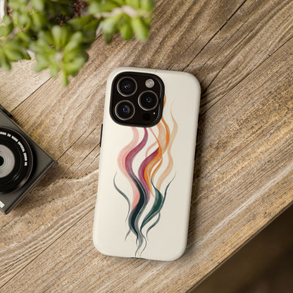 Whispering Waves – Elegant Line Art Abstract Phone Case for iPhone, Samsung & Pixel