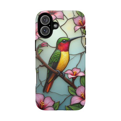 Elegant Hummingbird with Floral Mosaic | Artistic Nature Design