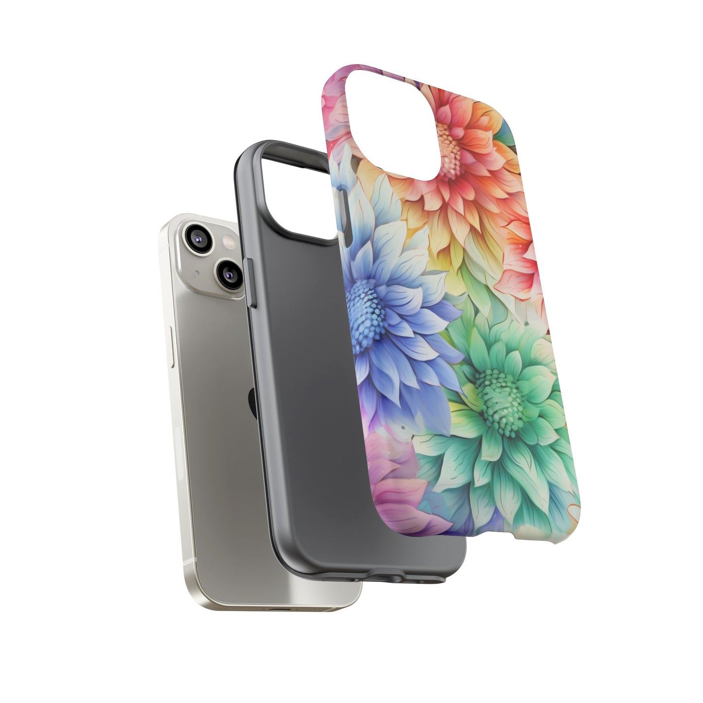 Rainbow Bloom Mandala Floral Mobile Case