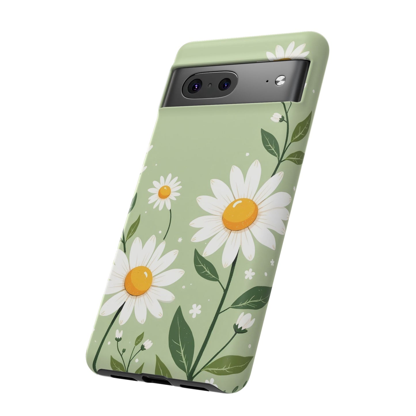 Green Floral Case, Daisy Pattern Design, Iphone Case Design, Perfect Gift For Her