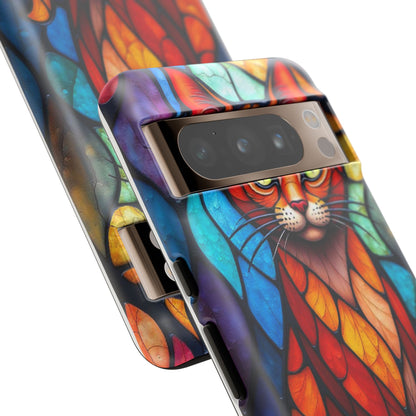 Geometric Cat: Colorful Abstract Portrait