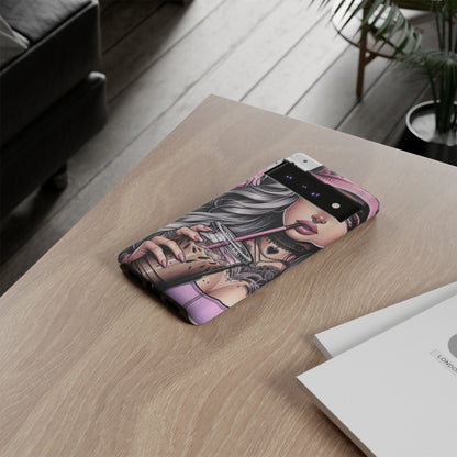 Pink Aesthetic Rebel – Iced Coffee & Inked Beauty Mobile Cover