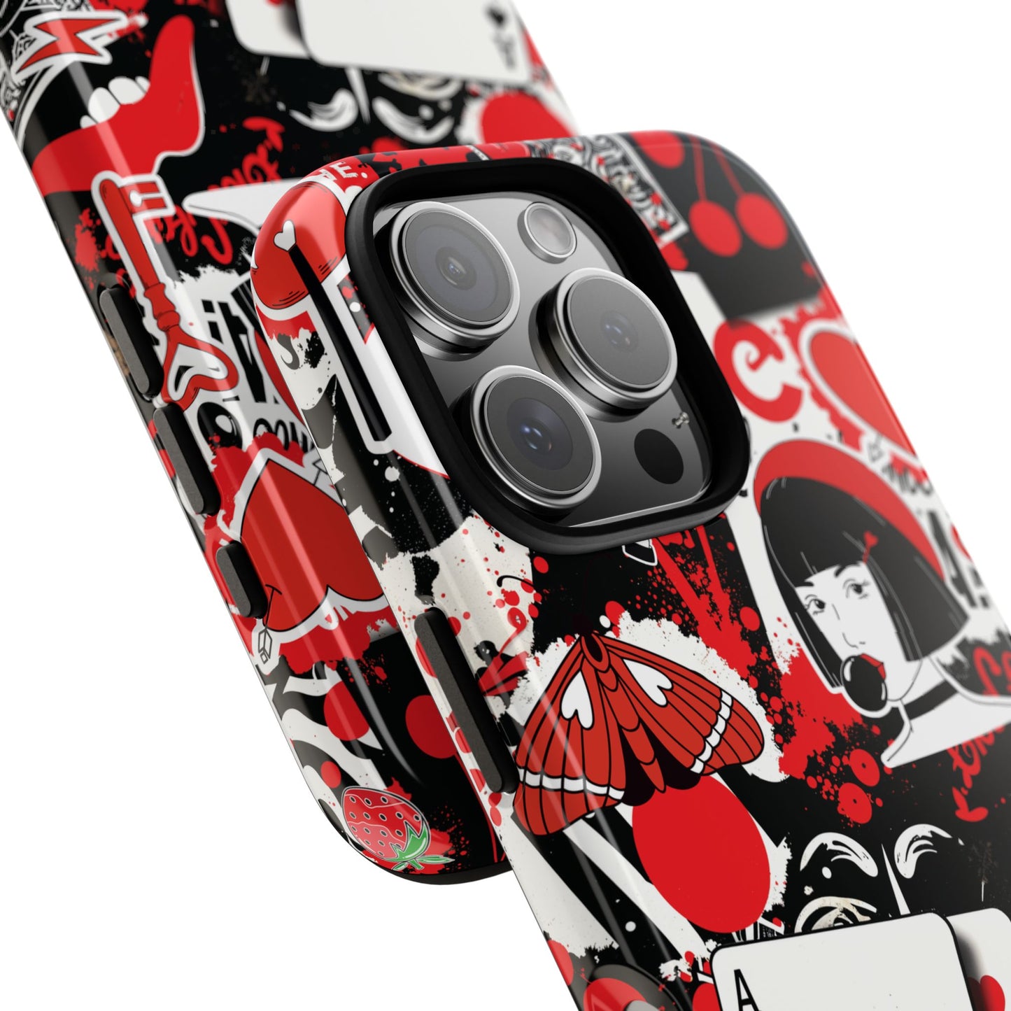 Bold Red & Black Ace Card Phone Case