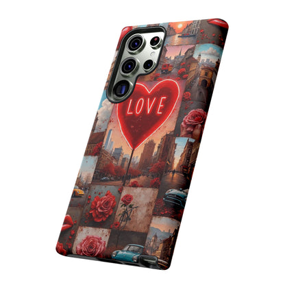 Neon Love Heart & Rose Phone Case
