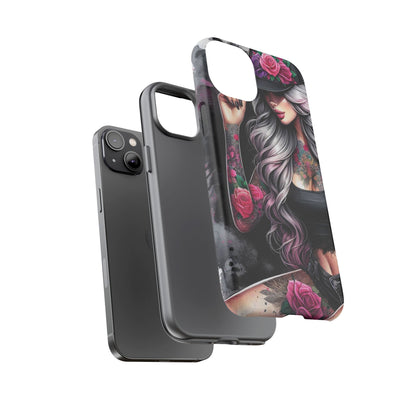 Ink & Roses – Edgy Floral Rebel Mobile Cover