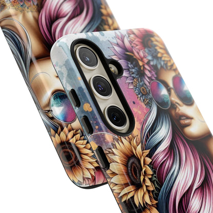Bohemian Sunflower Queen – Retro Floral Fantasy Mobile Cover