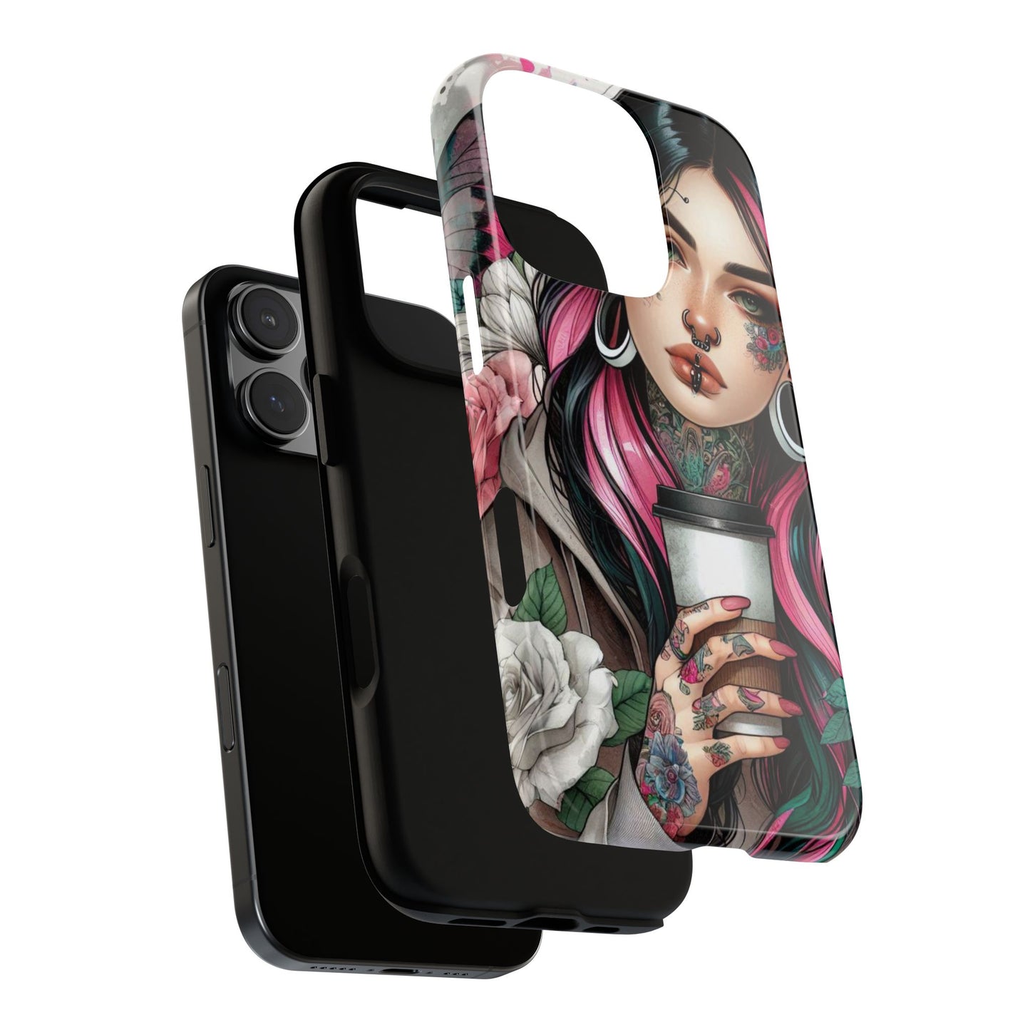 Tattooed Coffee Lover Art Mobile Case