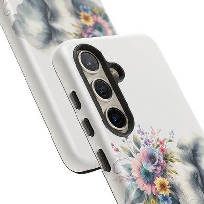 Floral Elephant Mobile Cover – Elegant Watercolor Art