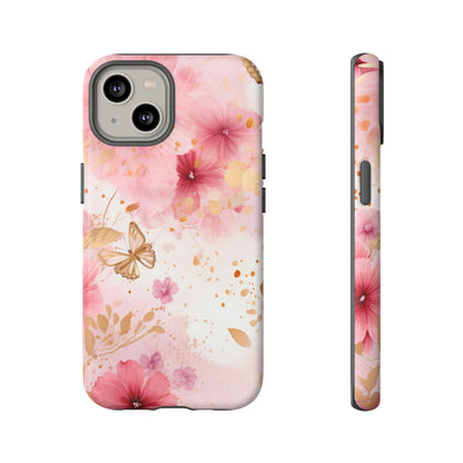 Blush Elegance Floral Mobile Case