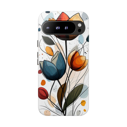 Tulip Whimsy – Artistic Floral Phone Case for iPhone, Pixel & Samsung