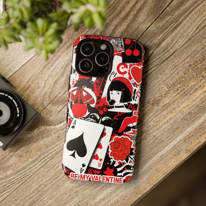 Bold Red & Black Ace Card Phone Case