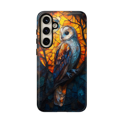 Nocturnal Wisdom – Stained Glass Owl Phone Case for iPhone, Samsung & Pixel