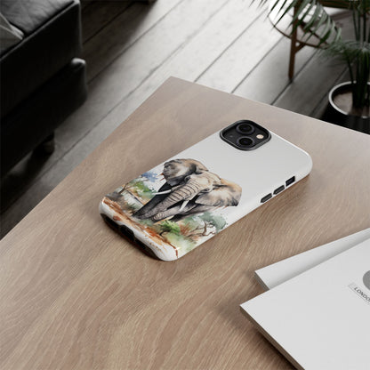 Safari Watercolor Elephant Mobile Cover – Artistic Wildlife Design