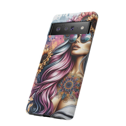 Bohemian Sunflower Queen – Retro Floral Fantasy Mobile Cover