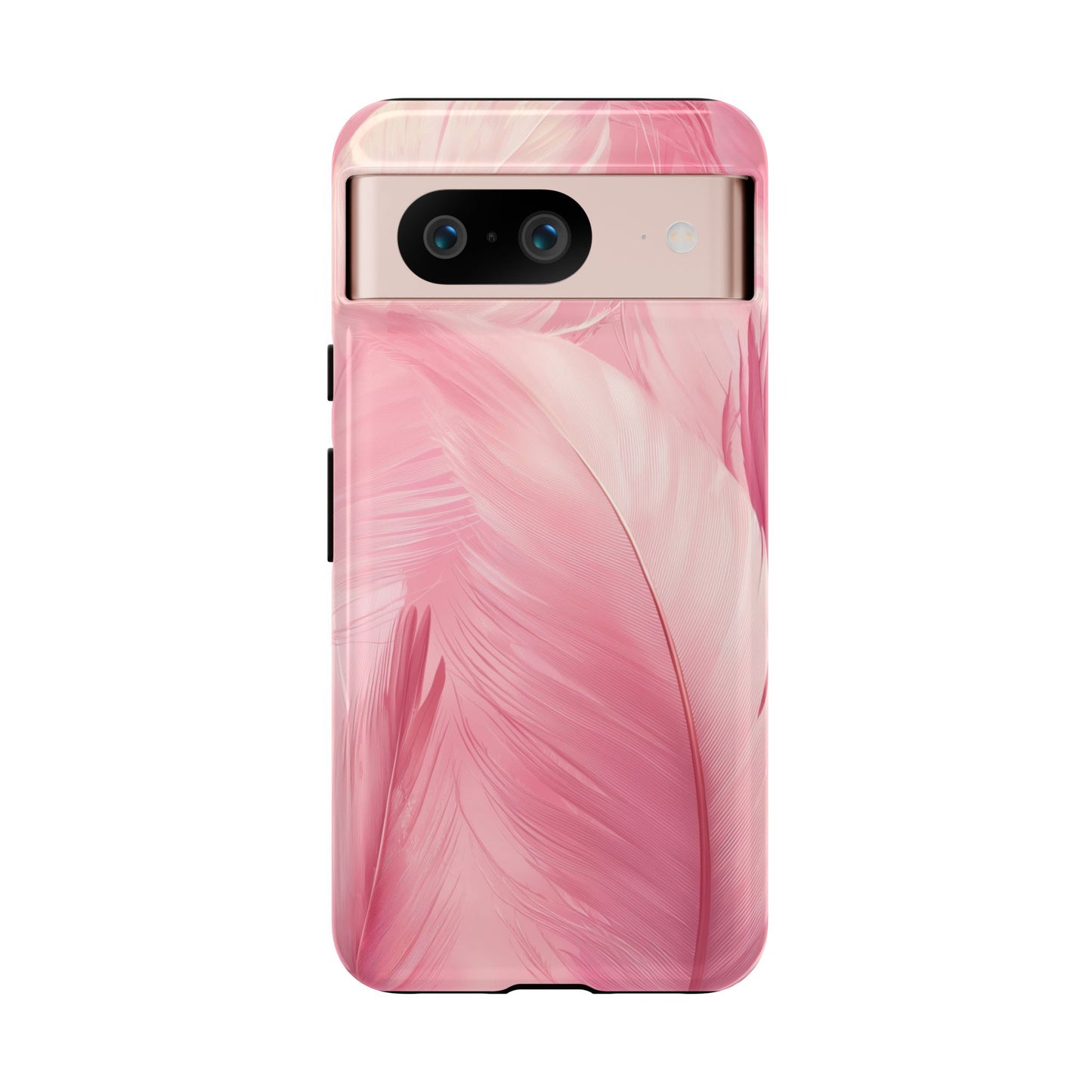 Soft Pink Flamingo Feather Phone Case for iPhone, Samsung & Google Pixel