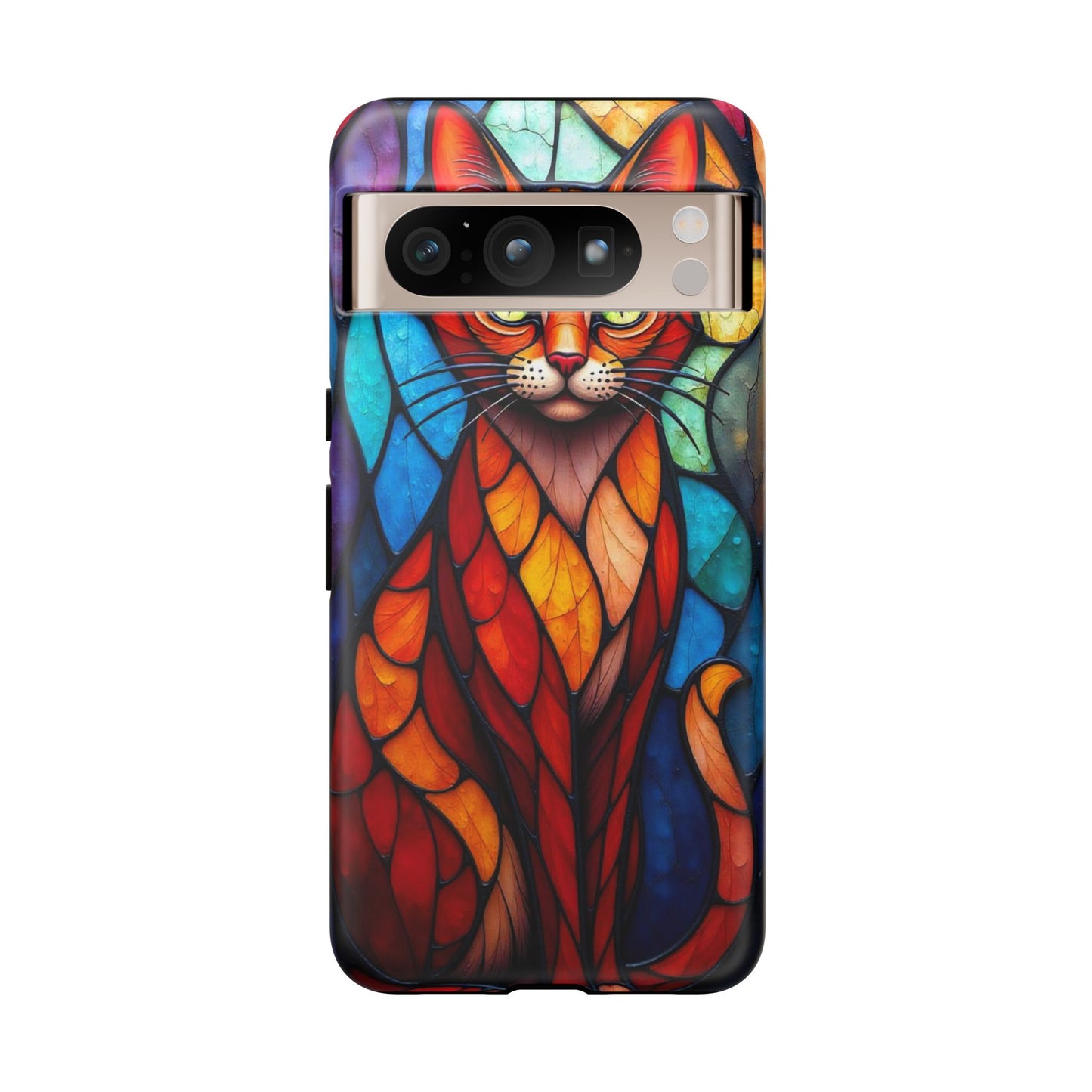 Geometric Cat: Colorful Abstract Portrait