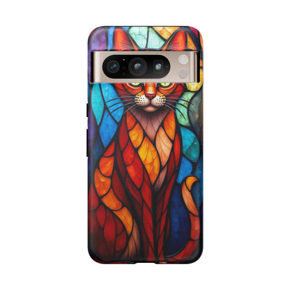 Geometric Cat: Colorful Abstract Portrait