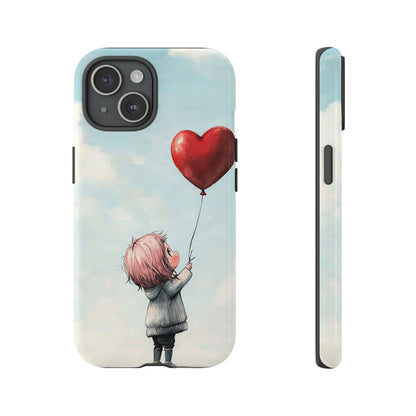 Anime Heart Balloon Phone Case – Dreamy & Cute Art for iPhone, Google Pixel & Samsung