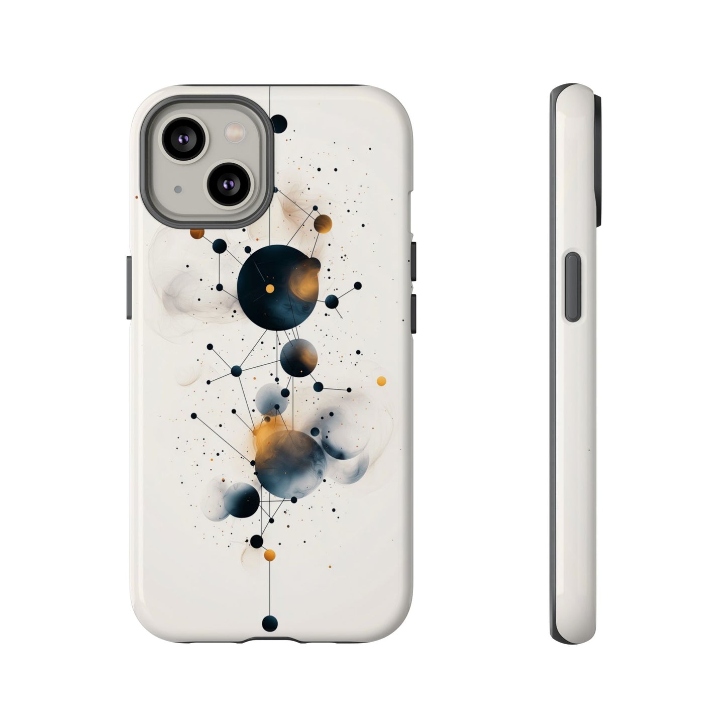 Cosmic Connect – Orbital Geometry Abstract Phone Case for iPhone, Google Pixel, Samsung