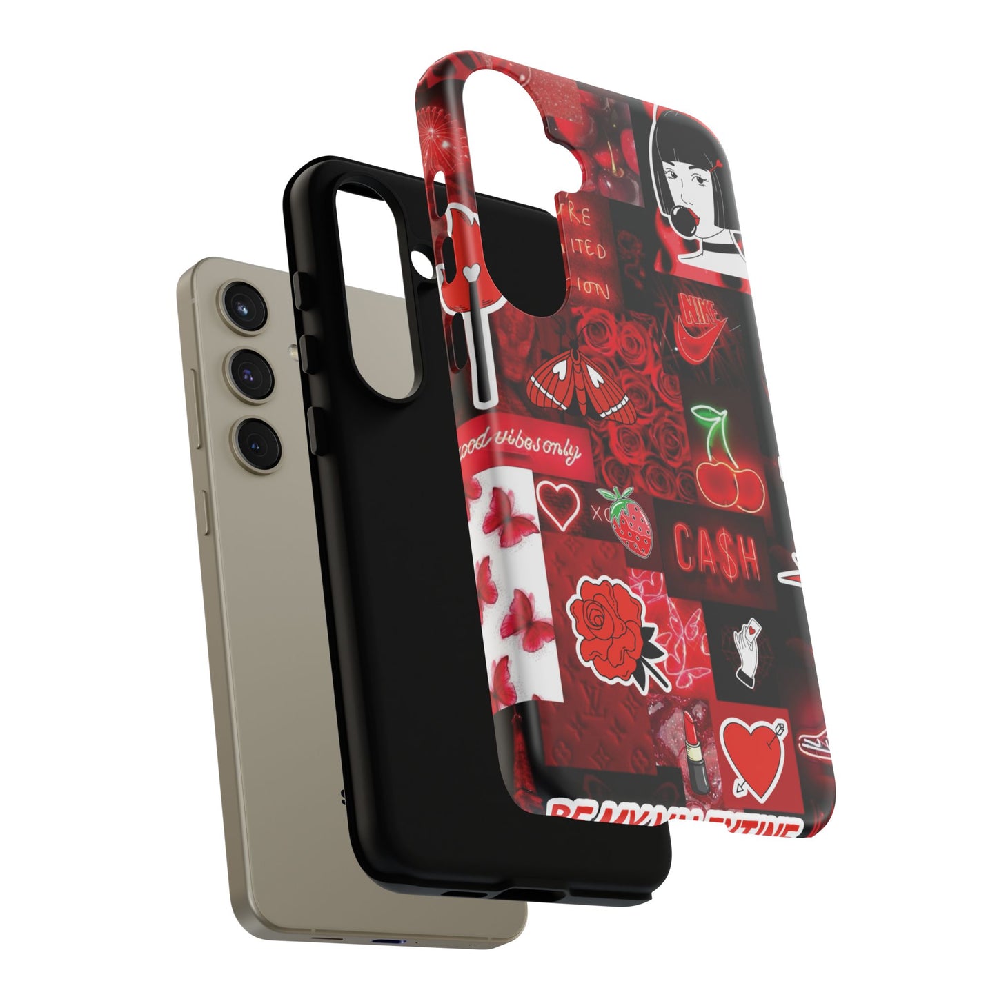 Red Pop Art Neon Vibes Phone Case