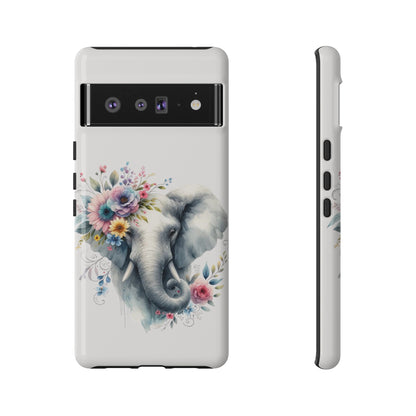 Floral Elephant Mobile Cover – Elegant Watercolor Art