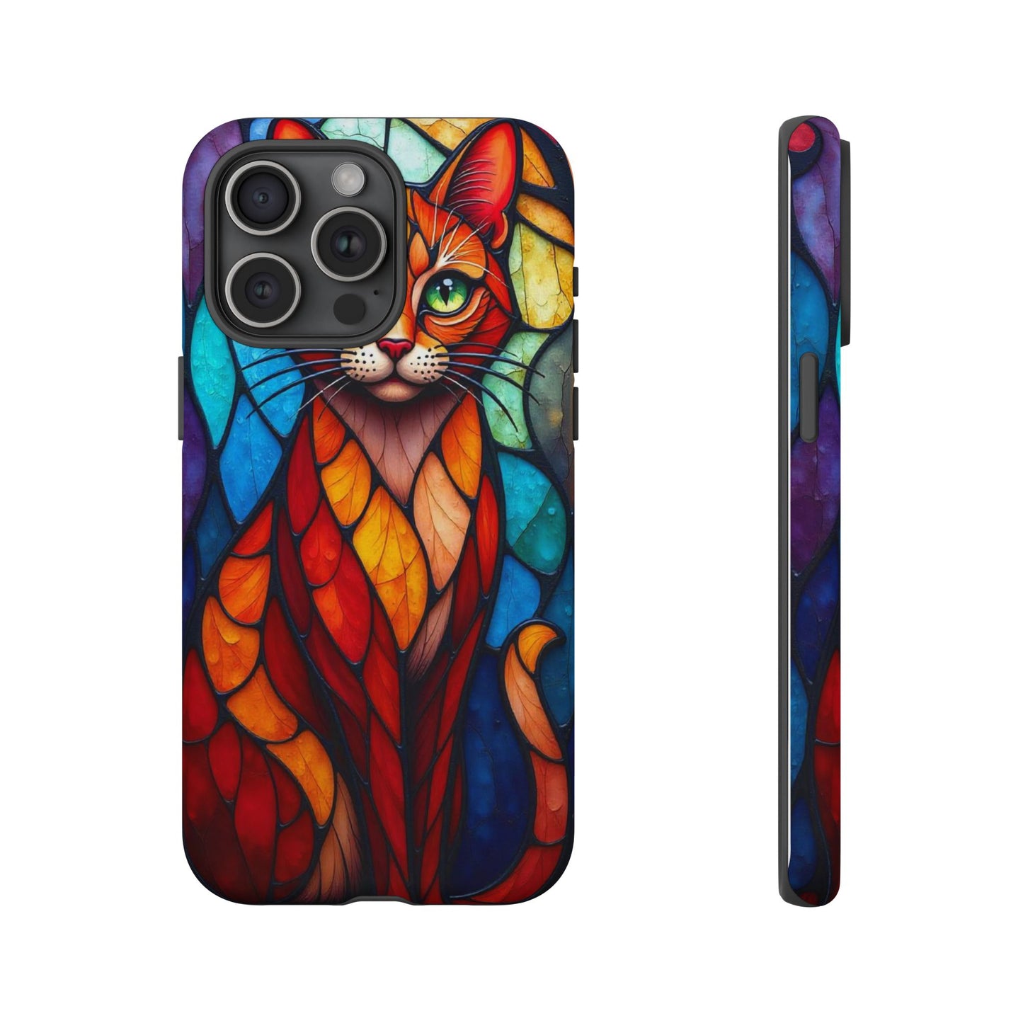 Geometric Cat: Colorful Abstract Portrait