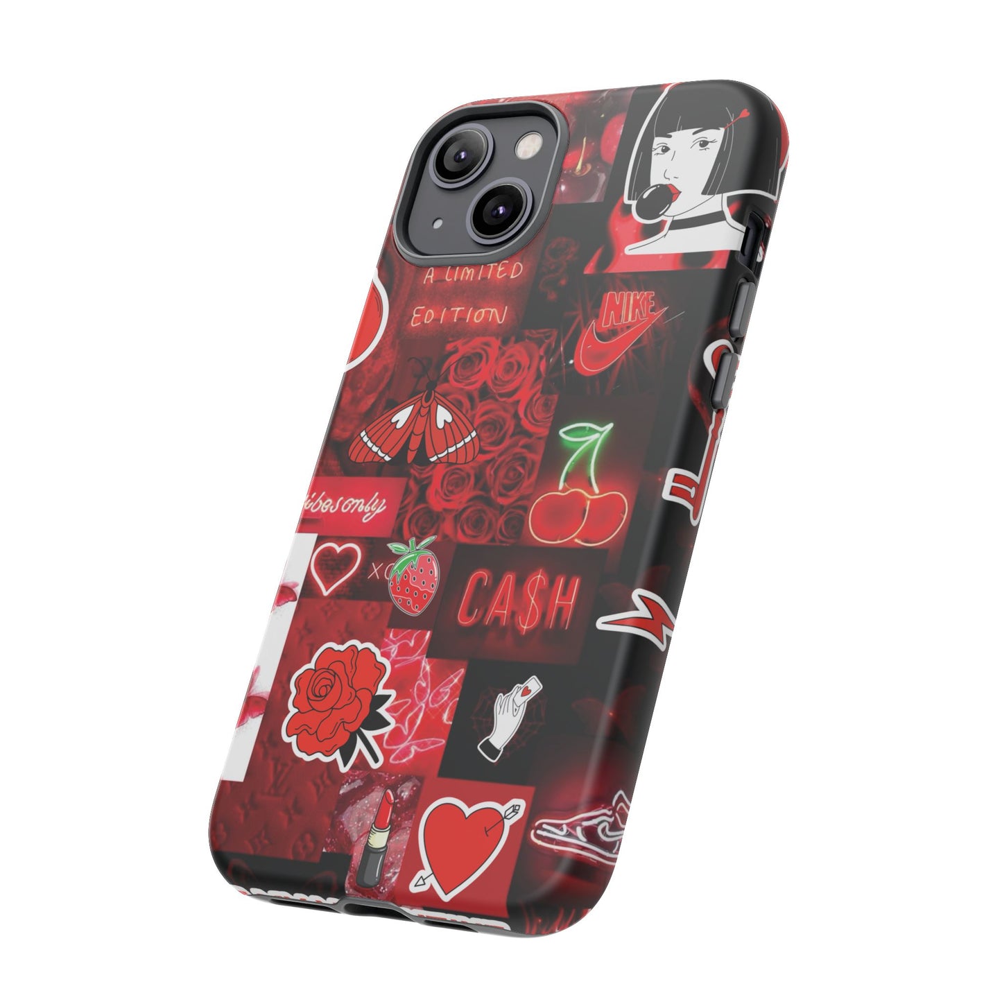 Red Pop Art Neon Vibes Phone Case