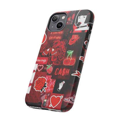 Red Pop Art Neon Vibes Phone Case