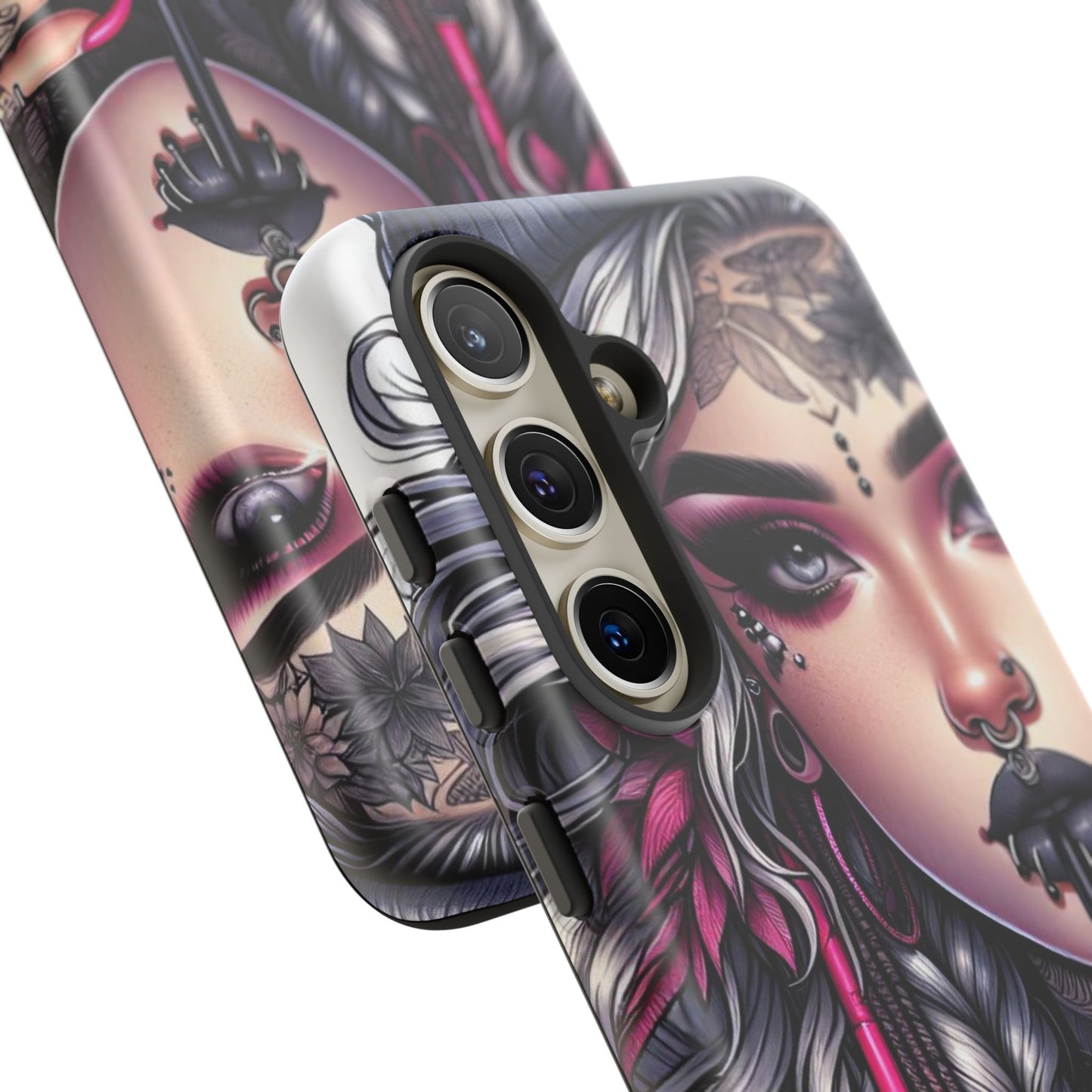 Icy Rebel – Silver Dreads & Edgy Street Chic Mobile Cover