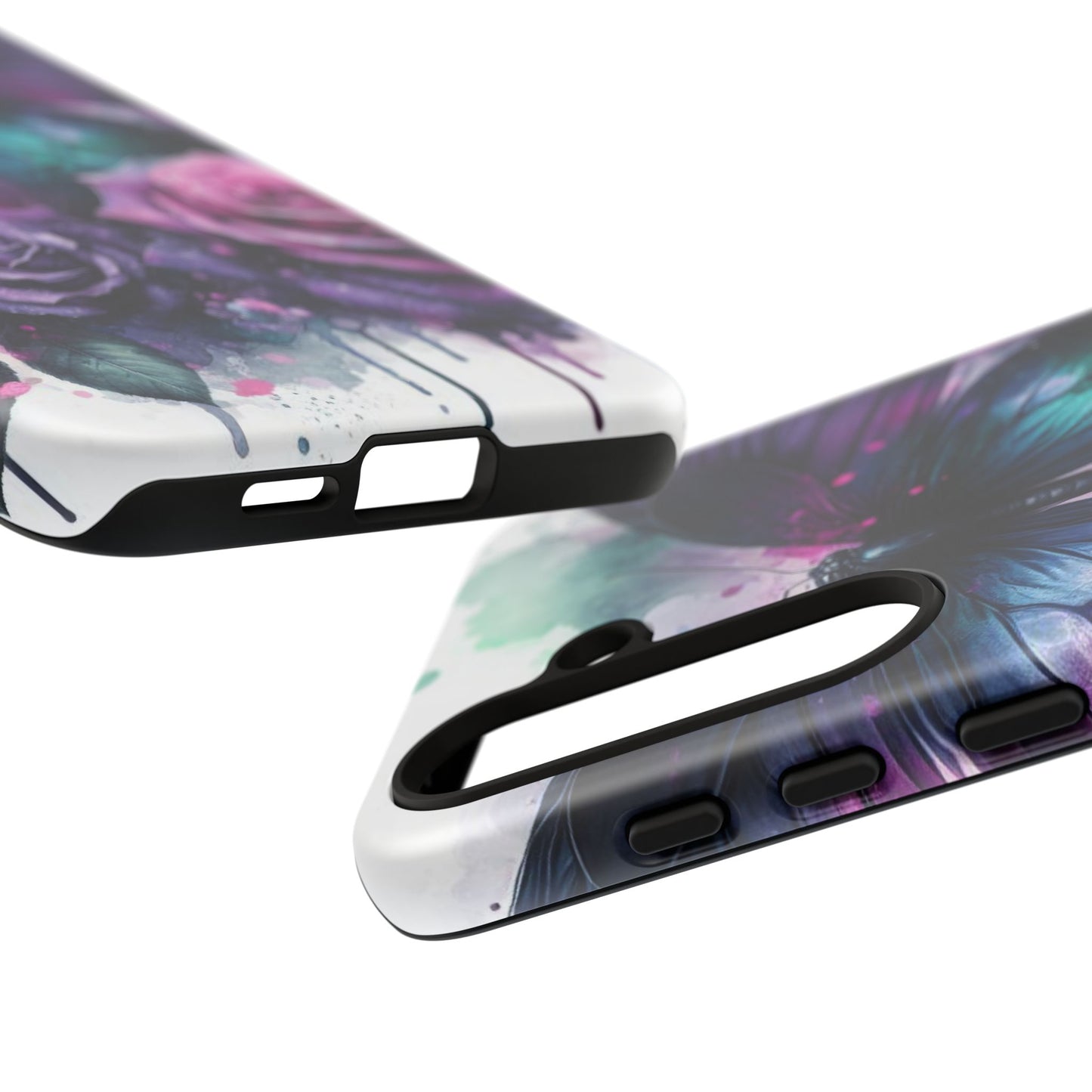 Mystic Bloom – Vibrant Butterfly & Rose Art Mobile Cover